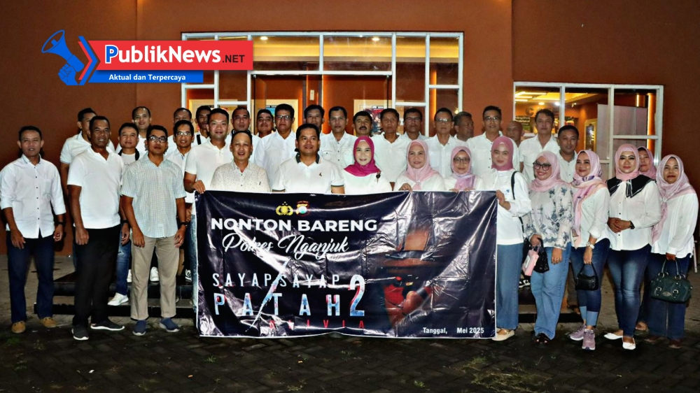 Kapolres Nganjuk Nobar “Sayap-Sayap Patah 2: Olivia”, Ajak Masyarakat Waspadai Radikalisme dan Hargai Pengorbanan Polisi