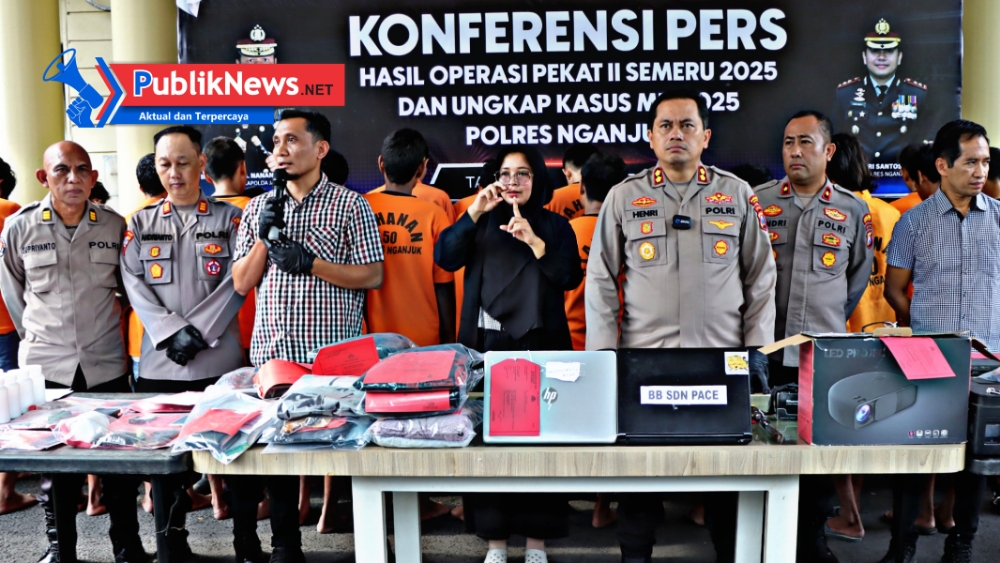 Polres Nganjuk Bongkar 47 Kasus Kriminal, 63 Tersangka Diamankan