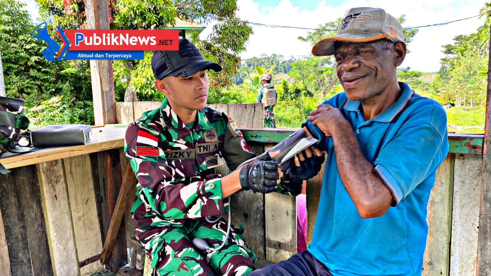 Satgas Yonif 131/Brajasakti Hadirkan Layanan Kesehatan Gratis di Perbatasan Papua: Warga Antusias, Harapan Terbit