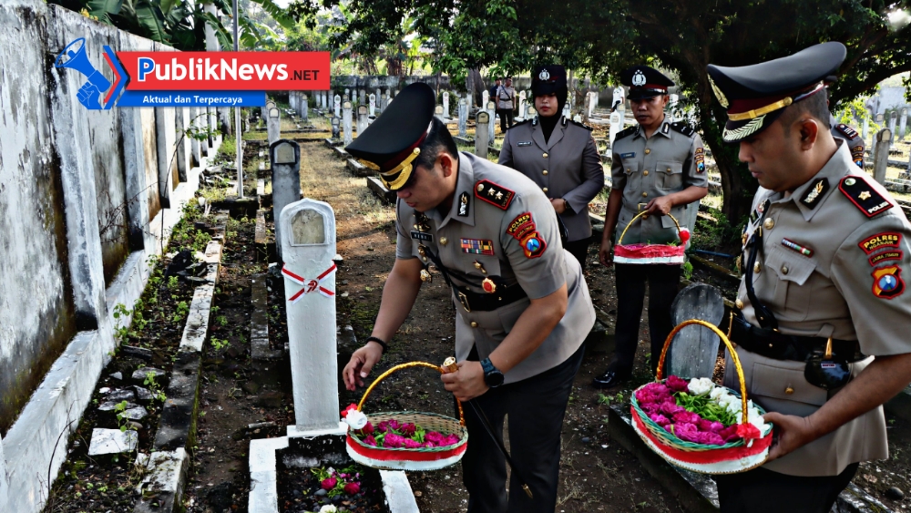 Tabur Bunga dan Doa Bersama, Polres Nganjuk Kenang Jasa Pahlawan Polri di Hari Bhayangkara ke-79
