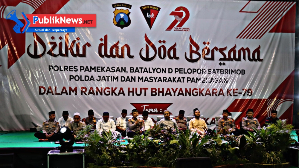 Polres Pamekasan Gelar Dzikir dan Doa Bersama Sambut Hari Bhayangkara ke-79
