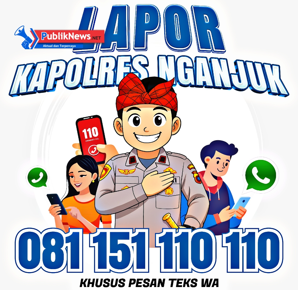 Polres Nganjuk Kampanyekan Layanan Call Center 110 dan WhatsApp Lapor Kapolres