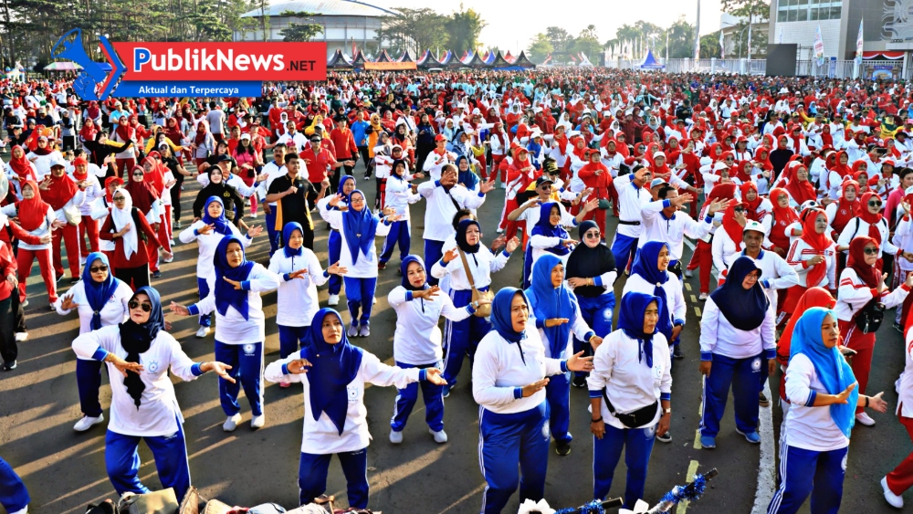 Ribuan Warga Padati Stadion Kanjuruhan, Meriahkan Olahraga Bersama Hari Bhayangkara ke-79