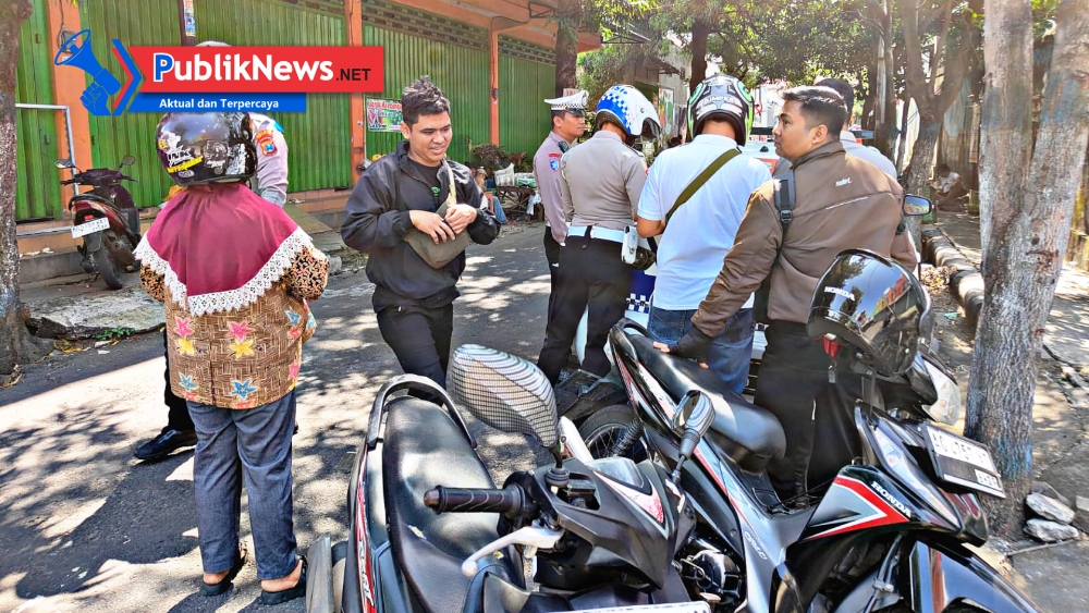 Puluhan Pengendara Terjaring Operasi Patuh 2025 di Nganjuk, Nekat Terobos Rambu Demi Potong Rute