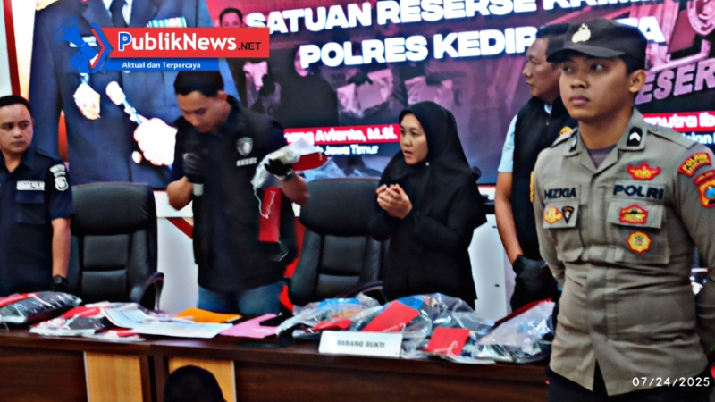 Tengah Malam Toko HP Disatroni, Polres Kediri Kota Ungkap Dua Kasus Pencurian Sekaligus