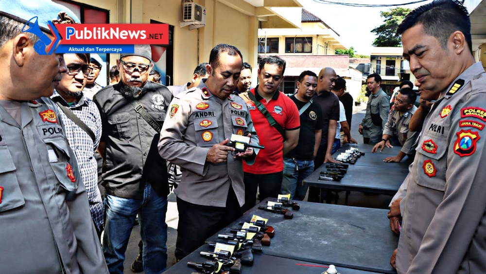Cegah Penyalahgunaan, Polres Nganjuk Perketat Pemeriksaan Senjata Api