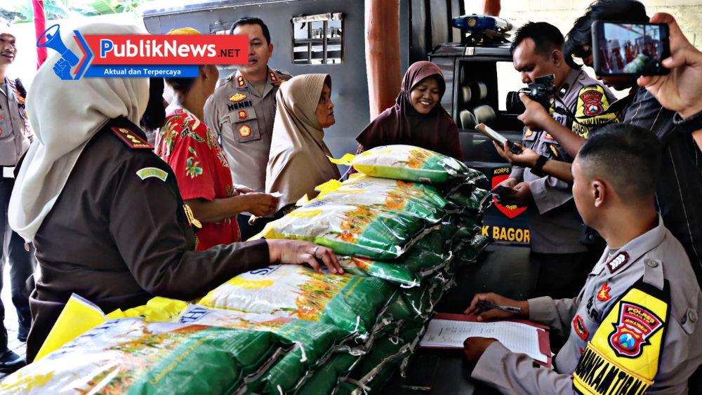 Polres Nganjuk Hadirkan Beras SPHP Murah untuk Warga, Bantu Jaga Stabilitas Harga Pangan