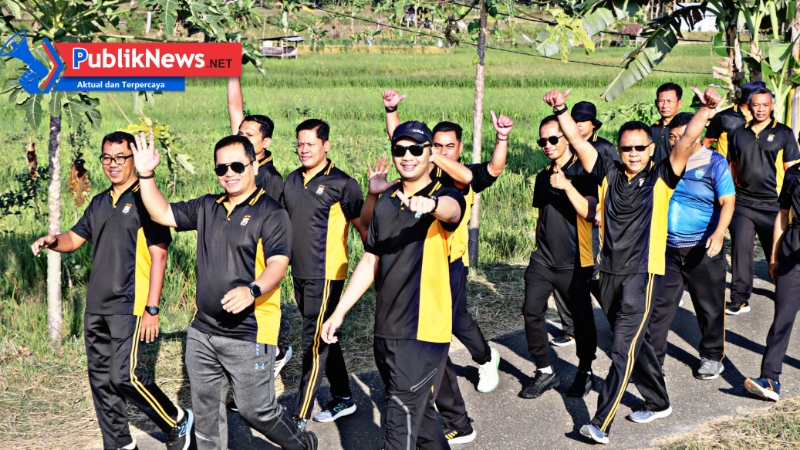 Olahraga Bersama di Goa Margo Trisno, Kapolres Nganjuk Sediakan Hadiah Sepeda Gunung