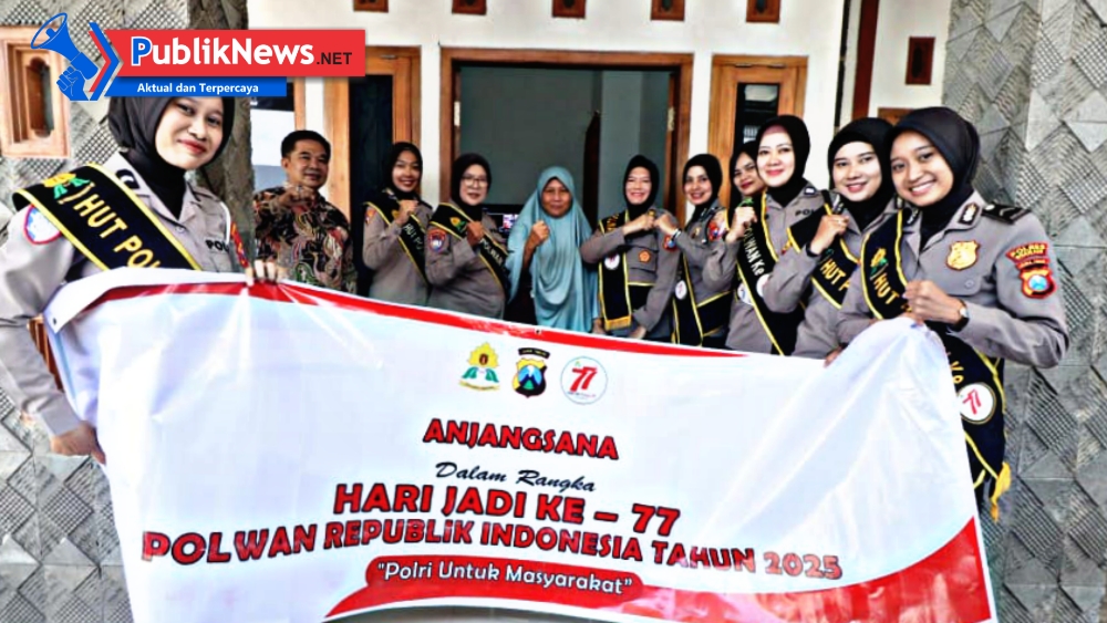 Polwan Polres Nganjuk Anjangsana ke Purna Polri, Wujud Hormat di Hari Jadi ke-77