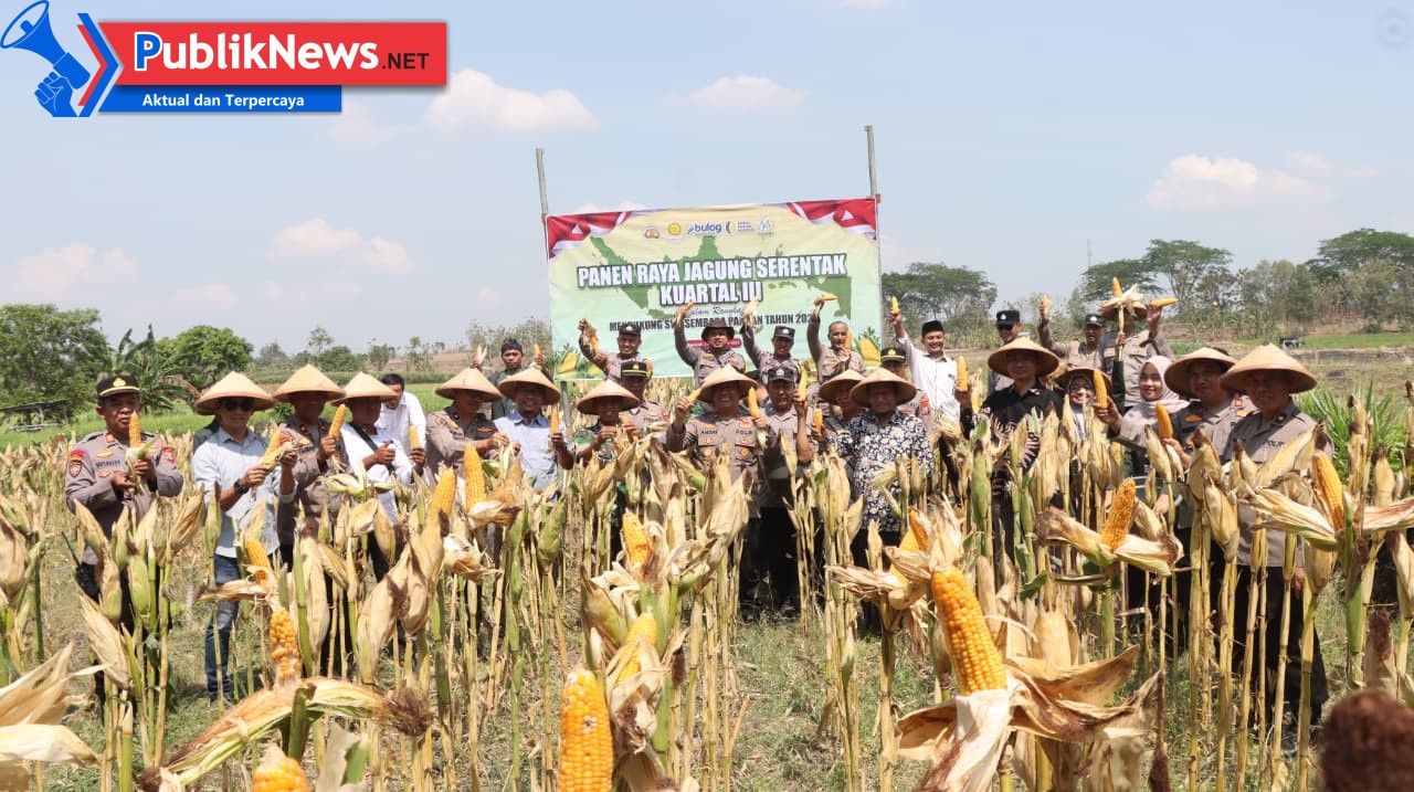 Panen Raya Jagung Serentak, Polres Nganjuk Sumbang 10 Ton di Kuartal III 2025