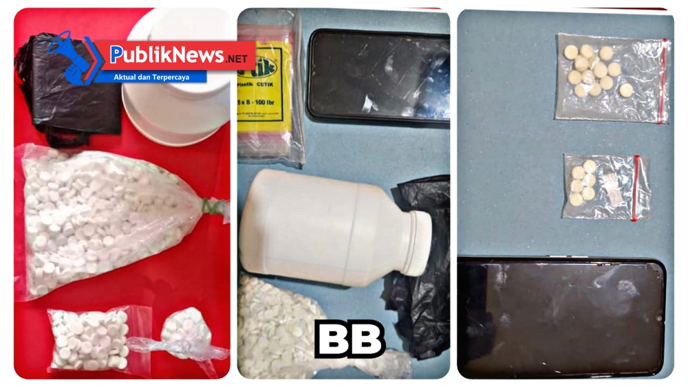 Polres Nganjuk Bekuk Tiga Pengedar Pil Koplo, Sita 1.572 Butir Obat Terlarang