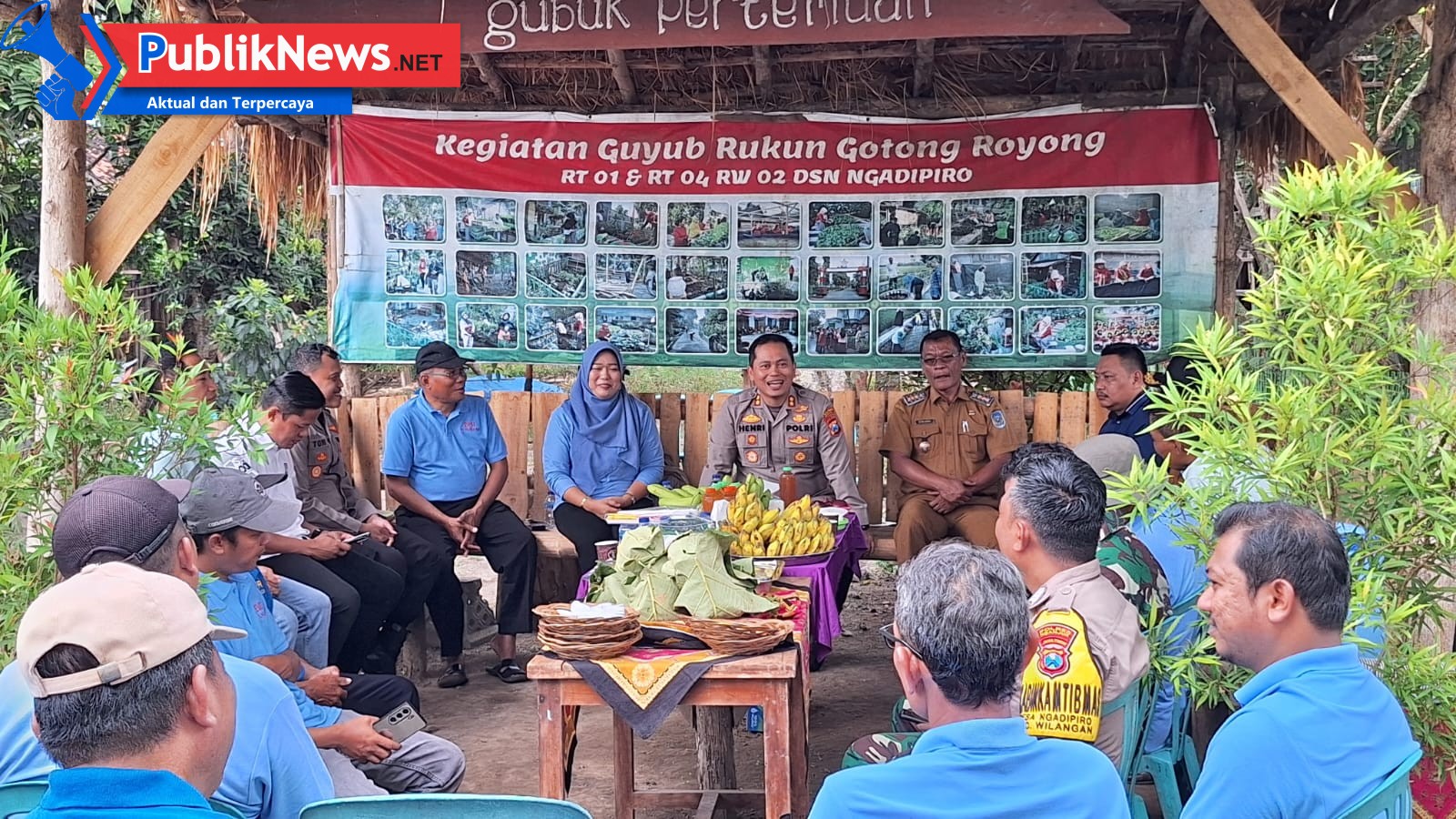 Perkuat Silaturahmi dan Keamanan Desa, Polres Nganjuk Bersama Forkopimcam Wilangan Gelar Kamtibmas di Ngadipiro