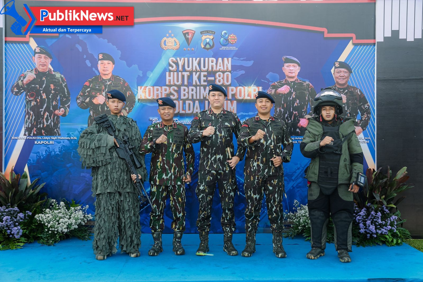 Kapolres Kediri Hadiri Syukuran HUT ke-80 Korps Brimob Polri, Sejumlah Peresmian dan Atraksi Spektakuler Meriahkan Acara