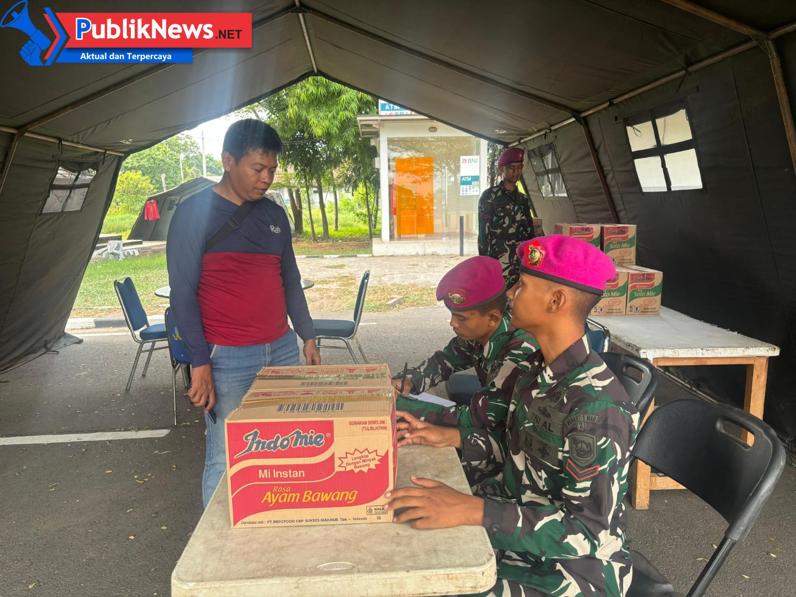 Pasmar 1 Dirikan Posko Bantuan Kemanusiaan untuk Bencana Alam di Sumatera