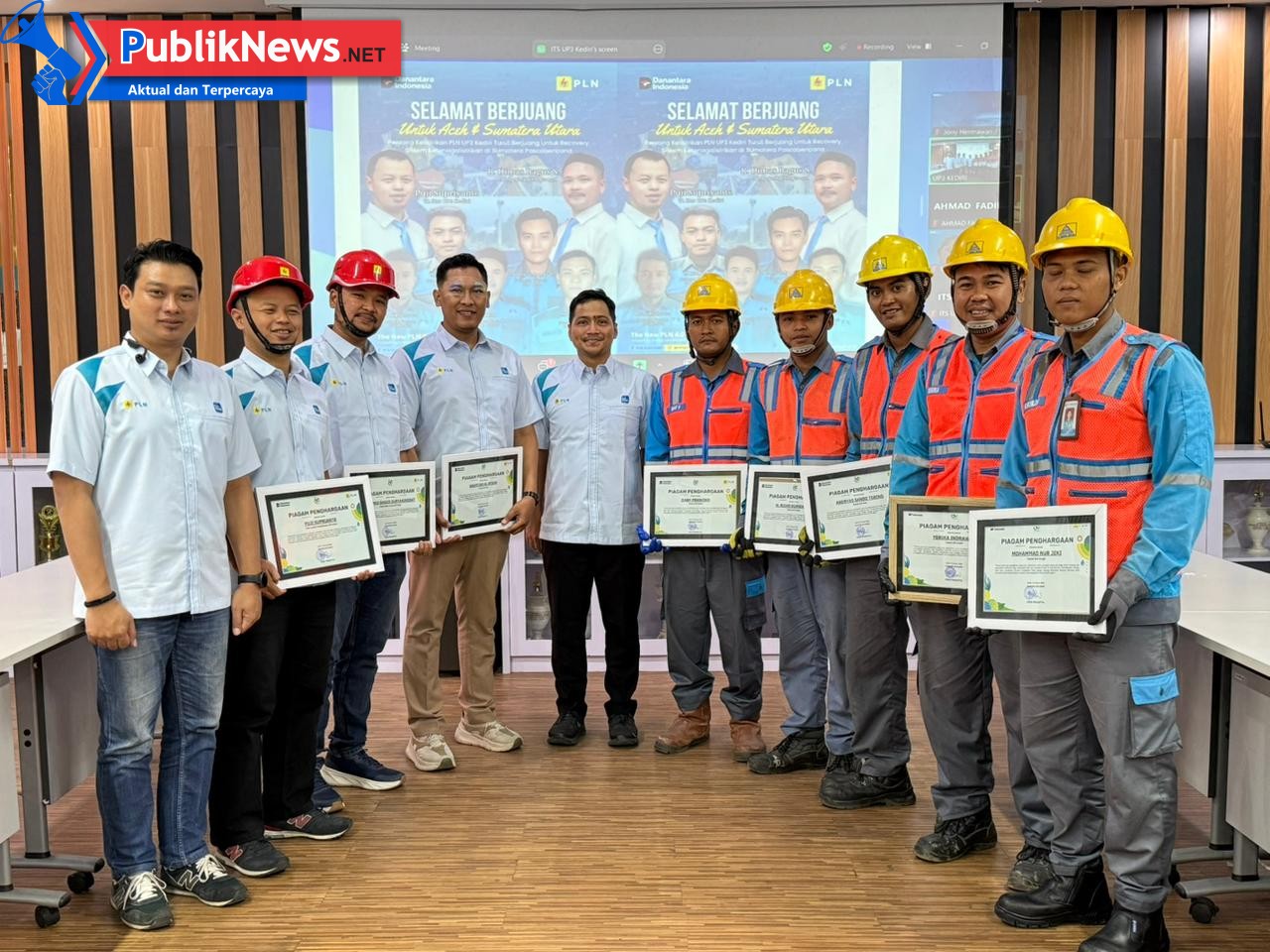 PLN UP3 Kediri Lepas Relawan Bencana Aceh dan Sumatera Utara, Siap Dukung Pemulihan Kelistrikan