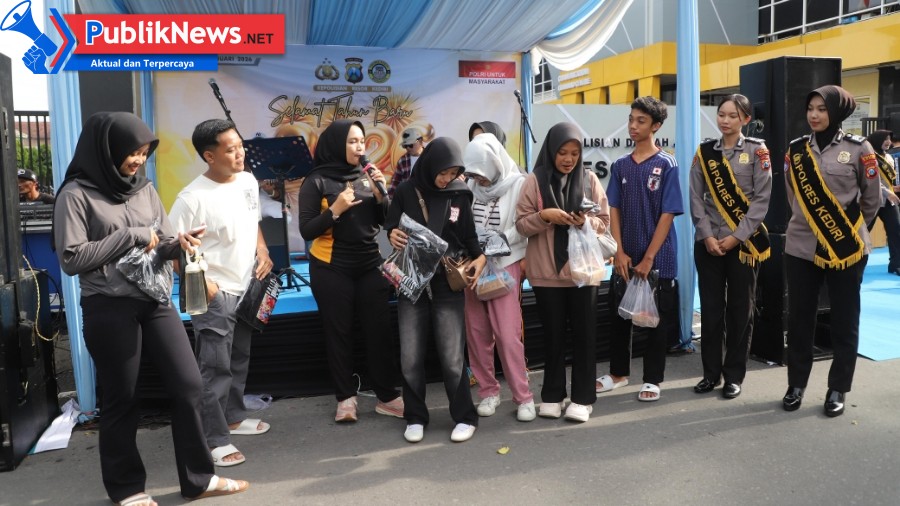 CFD Pare Makin Semarak! Polres Kediri Gelar Gebyar Tahun Baru 2026, Sosialisasi 110 hingga Layanan Kesehatan Gratis