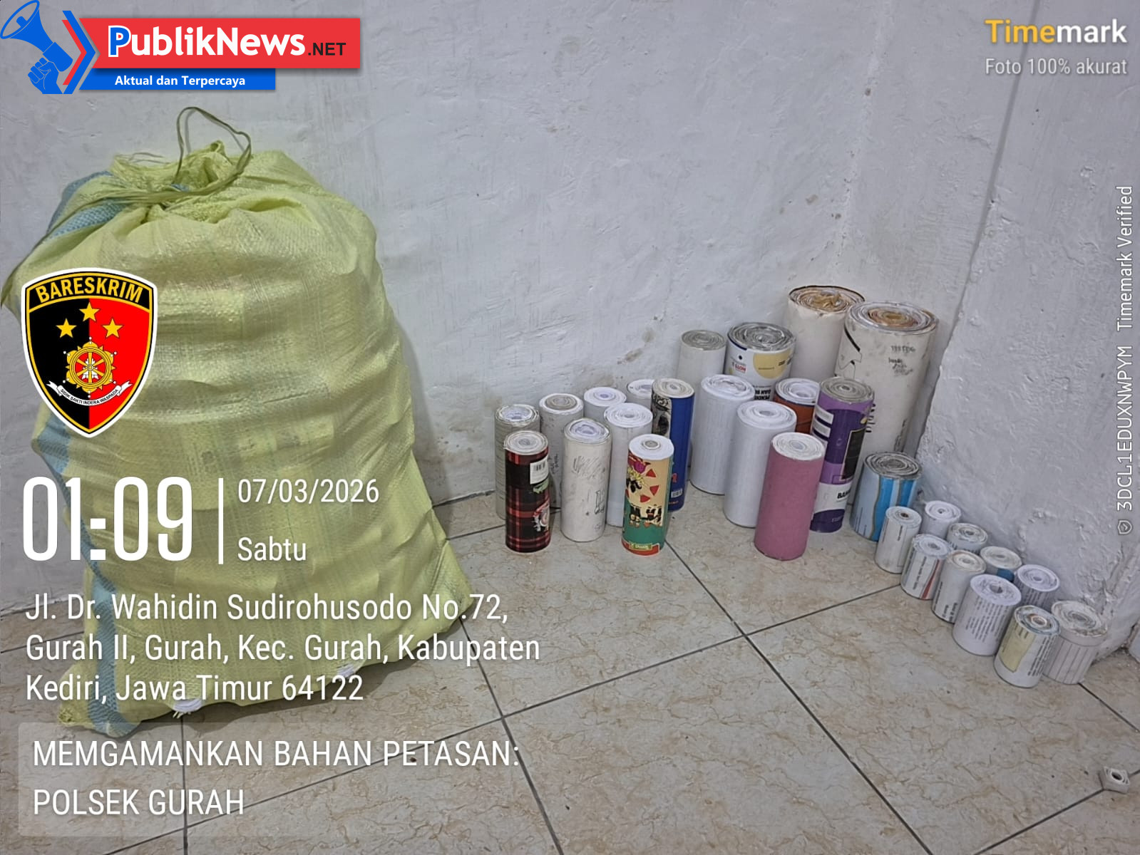 Mitigasi Bahaya Petasan di Gurah, Polisi Amankan Ratusan Selongsong dari Remaja 17 Tahun