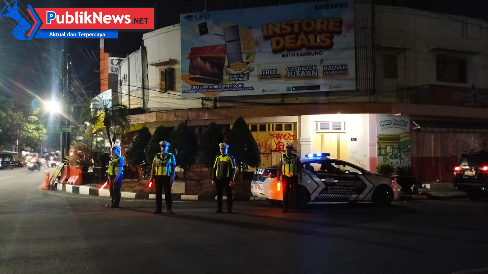 Ciptakan Mudik Aman, Polres Kediri Kota Lakukan Patroli dan Pengecekan Pos Ketupat Semeru