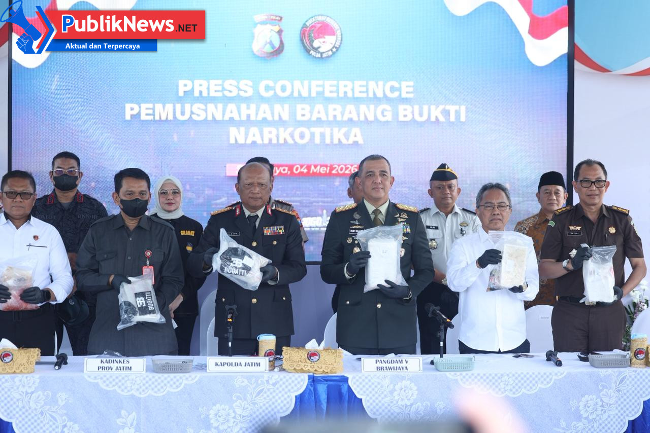 Polda Jatim Musnahkan 22,226 Kg Kokain, Tegaskan Komitmen Perang Melawan Narkoba