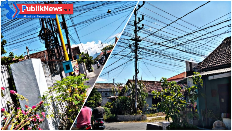 Pemkot Kediri Disorot Soal Kabel Wifi Semrawut, Diduga Ada Pembiaran Meski Membahayakan Warga