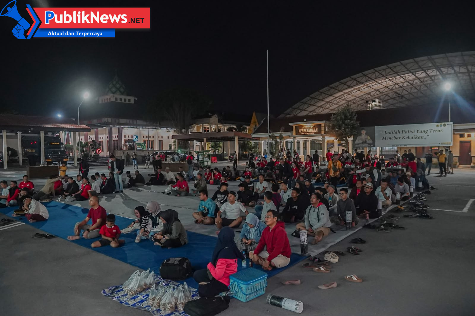 Indonesia Taklukkan Mozambik 1-0, Nobar Timnas Bersama Polres Kediri Berlangsung Meriah