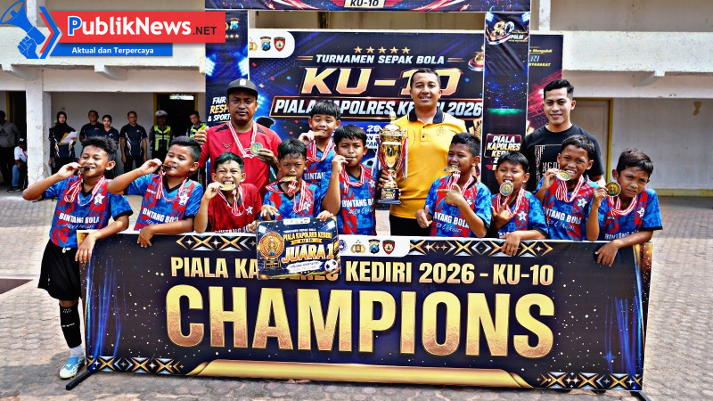 Guyub FC Juarai Piala Kapolres Kediri KU-10, Turnamen Hari Bhayangkara ke-80 Berlangsung Meriah