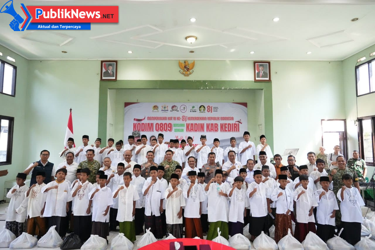 Kodim 0809/Kediri Gelar Khitan Bahagia dan Pengobatan Gratis Semarakkan HUT Ke-81 Kemerdekaan RI