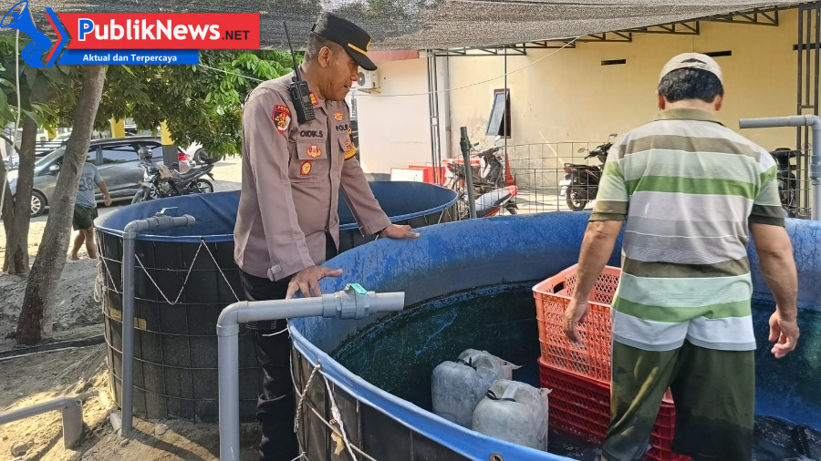 Ketahanan Pangan Dimulai dari Kolam Lele, Ini Langkah Kapolsek Plosoklaten